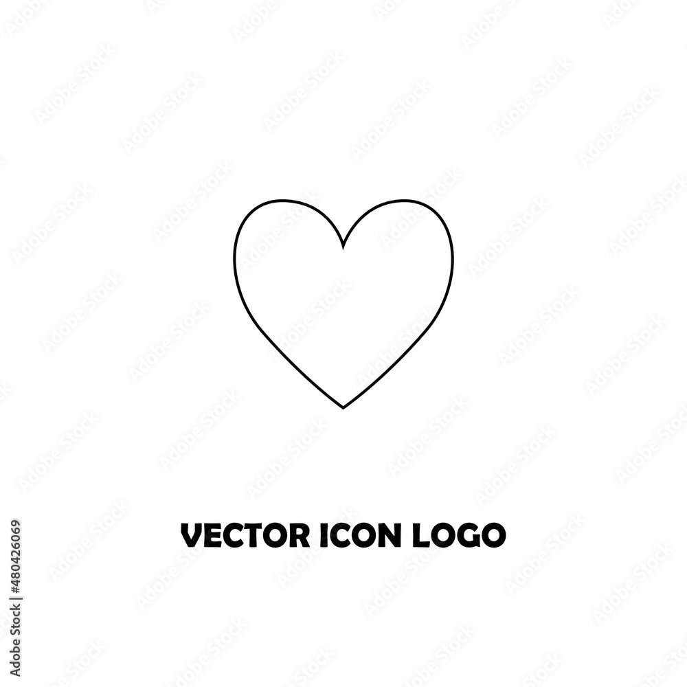 heart vector icon logo illustration