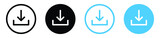 download icon symbol downloading button - arrow down icon	
