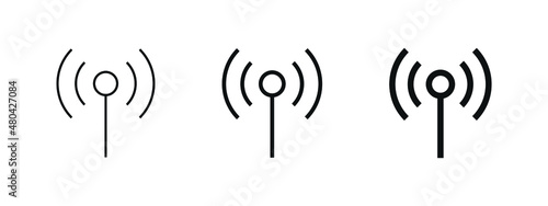 network signal icon radio tower symbol - Wifi, wireless connection