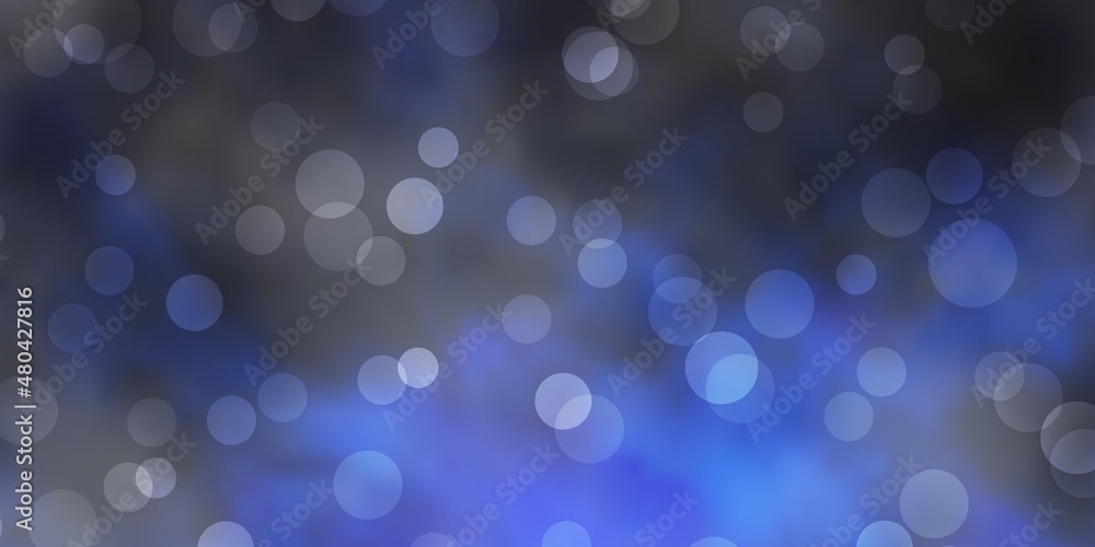 Dark BLUE vector background with bubbles. Illustration with set of shining colorful abstract spheres. Design for posters, banners. Dark BLUE vector background with bubbles. Illustration with set of shining colorful abstract spheres. Design for posters, banners.