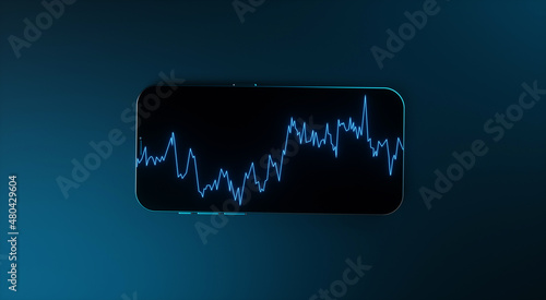 Obraz na plátně Currency growth chart online