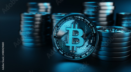 Canvas Print Bitcoin coin