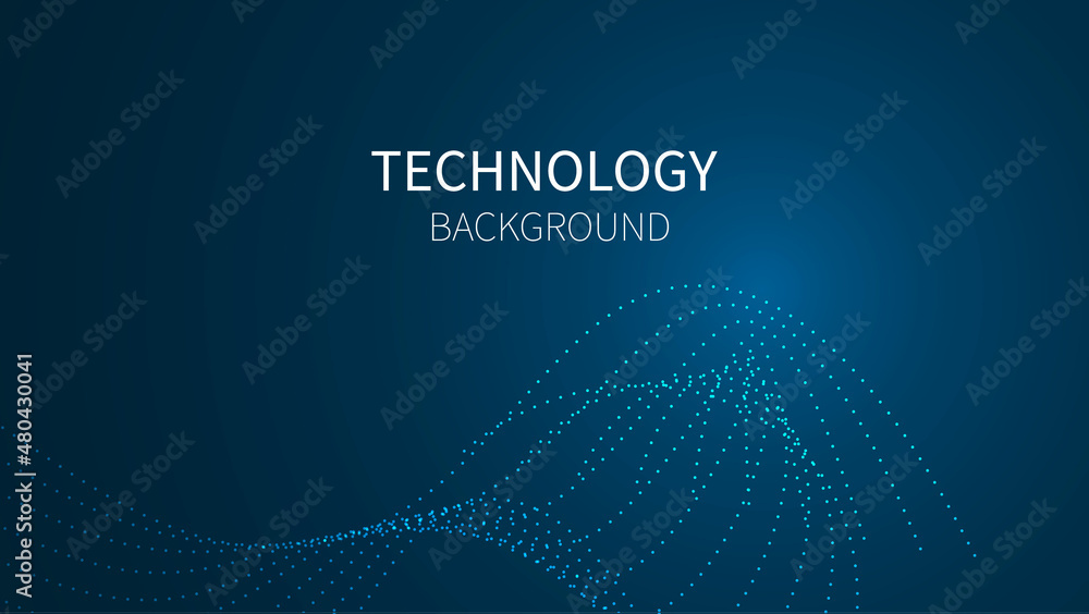 Digital line technology over flow wave background vector. dots line motion particles lines of vector illustration. technology light glowing futuristic concept. Digital line technology over flow wave background vector. dots line motion particles lines of vector illustration. technology light glowing futuristic concept.