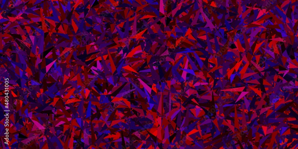 Fototapeta premium Dark Pink, Yellow vector layout with lines, triangles.