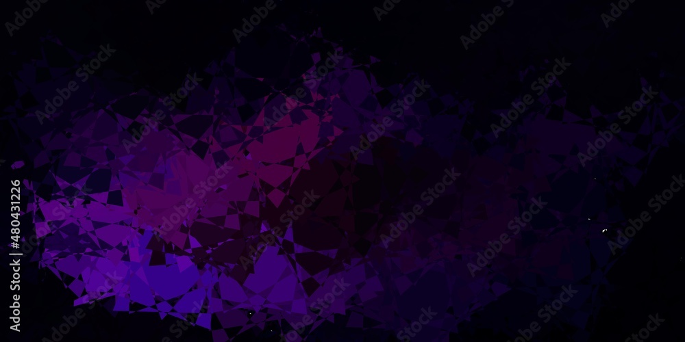 Dark Purple, Pink vector pattern with polygonal shapes. Dark Purple, Pink vector pattern with polygonal shapes.