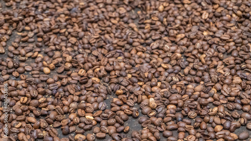 Roasted coffee beans, organic food