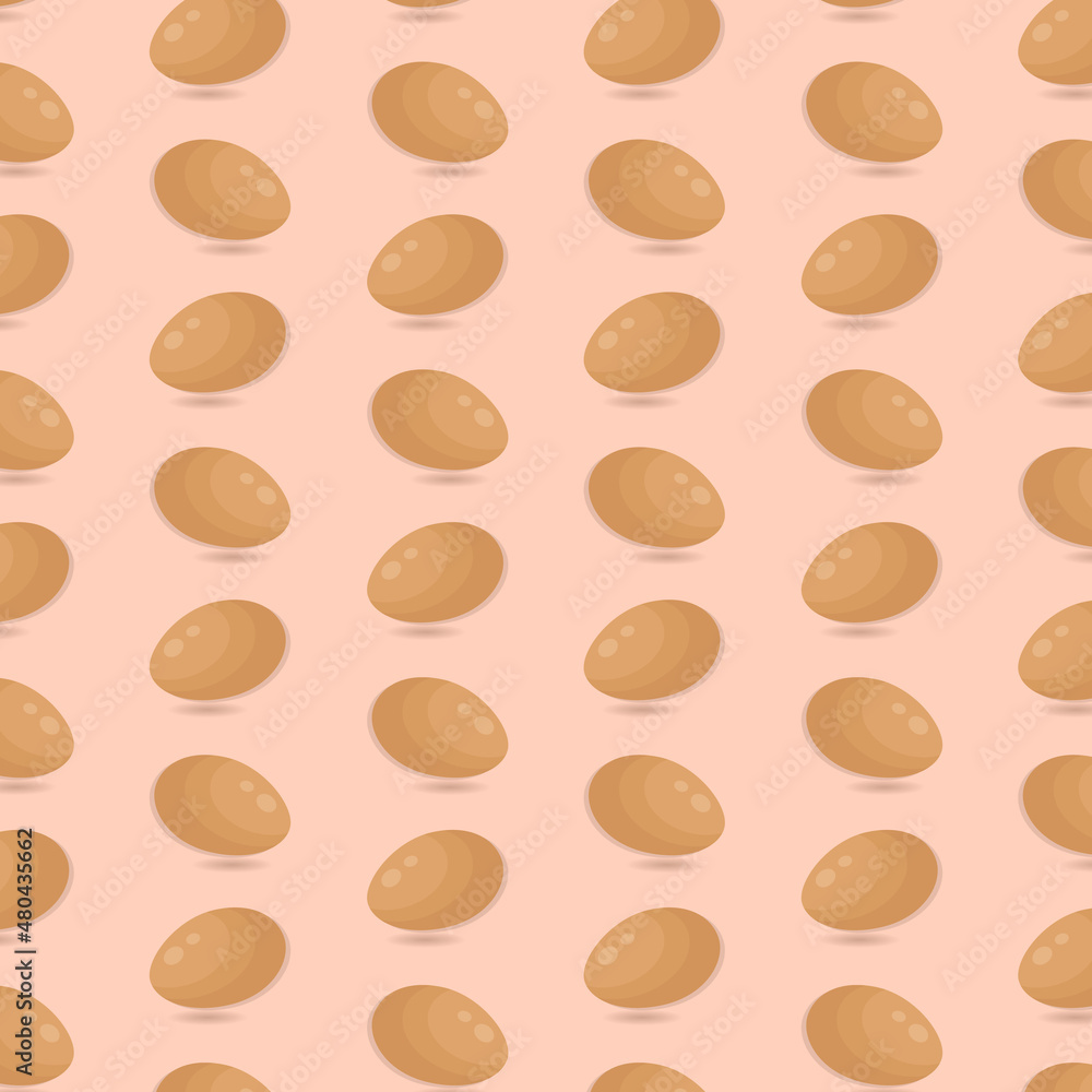 Obraz premium Eggs brown concept background food illustration pattern vector