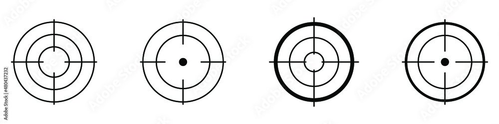 Aim icon. Target icon. Shooting mark. Aiming vector sign. Target goal icon, focus marketing aim. Aim icon. Target icon. Shooting mark. Aiming vector sign. Target goal icon, focus marketing aim.