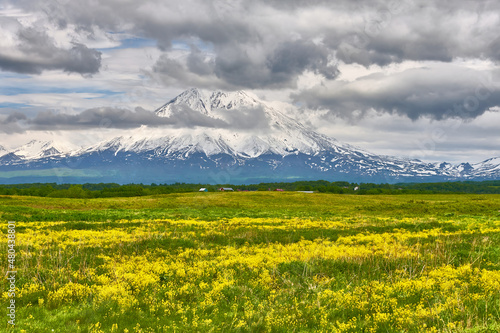 Volcanoes of Kamchatka. Travel  tourism and mountaineering on the Kamchatka Peninsula  Russia
