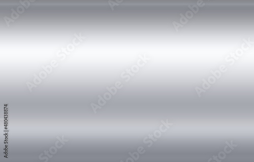 Silver foil texture background. Vector shiny and metal steel gradient template for chrome border, iron frame, ribbon or label design