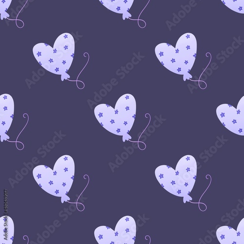 cute valentine s day pattern - balloons