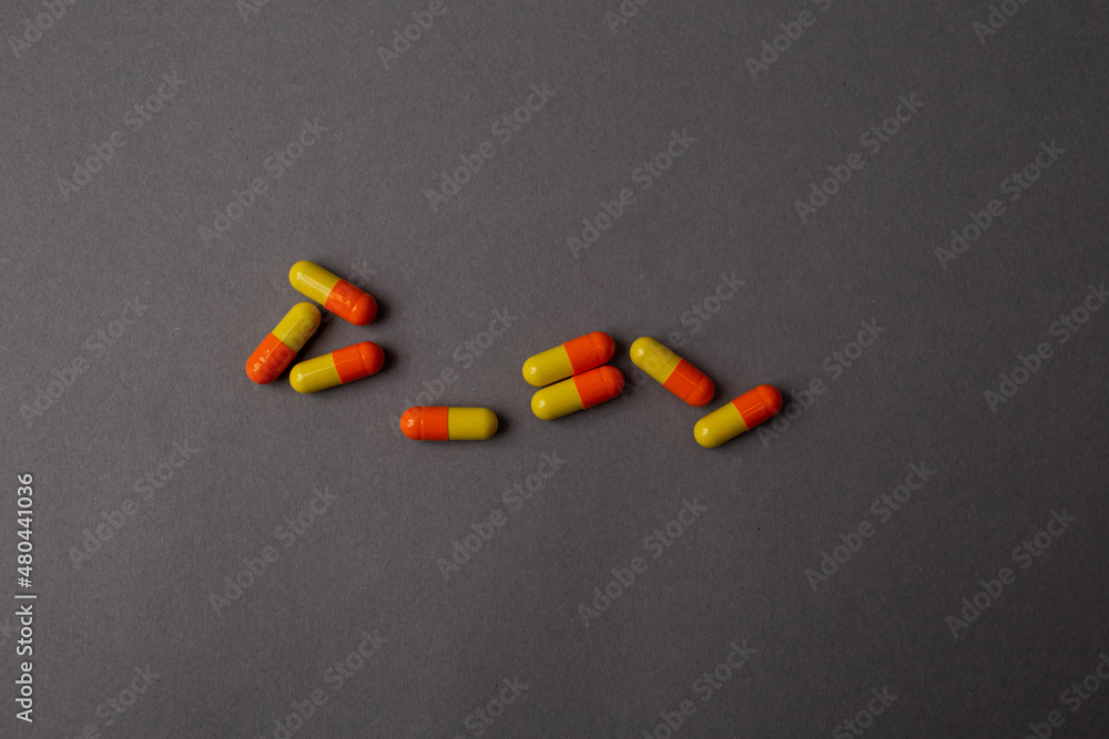 Pills lie on the background Pills lie on the background