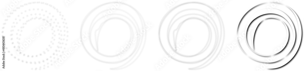 Set of phantom spirals_9 with shadow on a transparent background. Vector. Separate change of elements. Ability to change to any size without loss of quality. Set of phantom spirals_9 with shadow on a transparent background. Vector. Separate change of elements. Ability to change to any size without loss of quality.