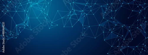 Abstract background frame. Vector design of digital grid, frosted glas. Texture damaged network, connections. An arch pattern star, dots and lines. Poster for technology, medicine, websites. 3d