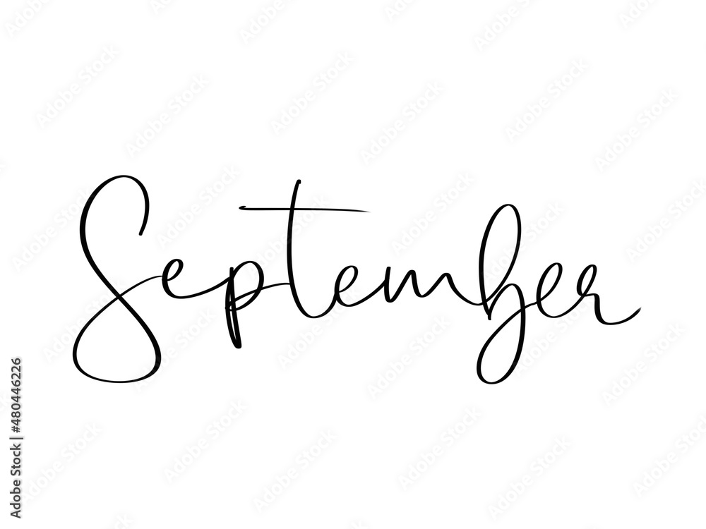 September handlettering calendar