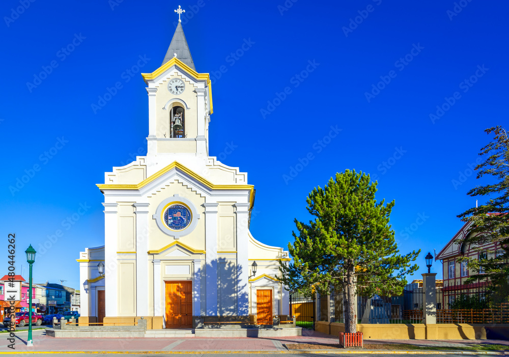 Puerto Natales, Chile - Patagonia city, the Cathedral, austral South America.