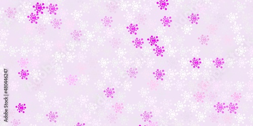 Light Purple, Pink vector texture with disease symbols.