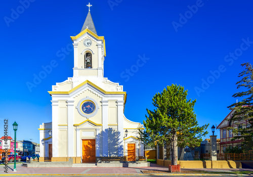 Puerto Natales, Chile - Patagonia city, the Cathedral, austral South America. photo