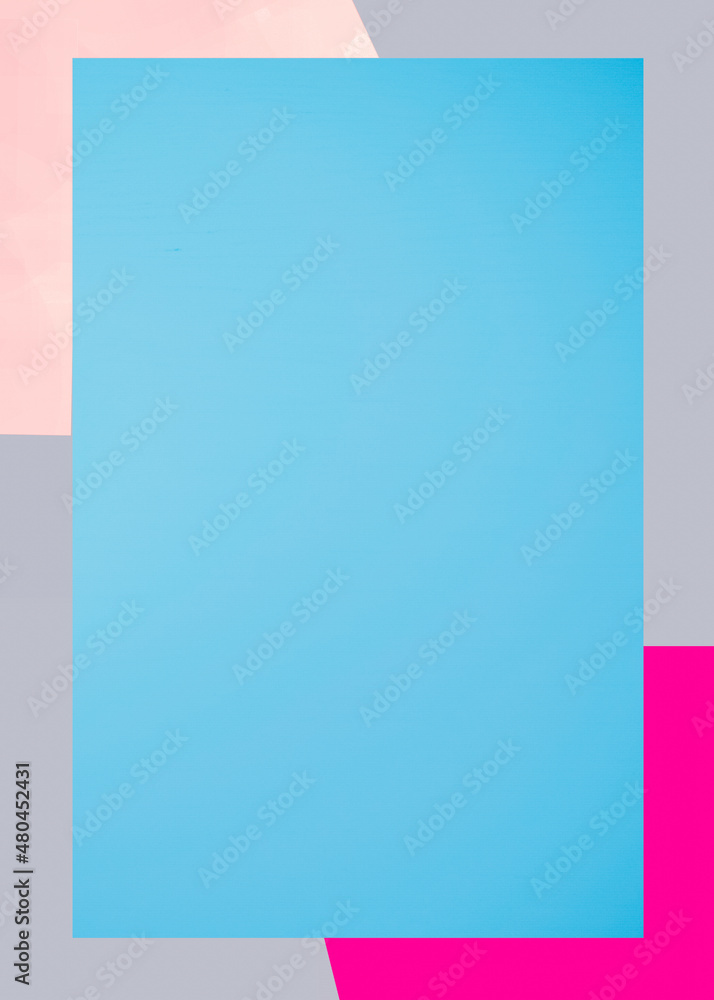 Colorful background Banner Template with border and frame,  Art stylized design for your ideas, With Space For Text 