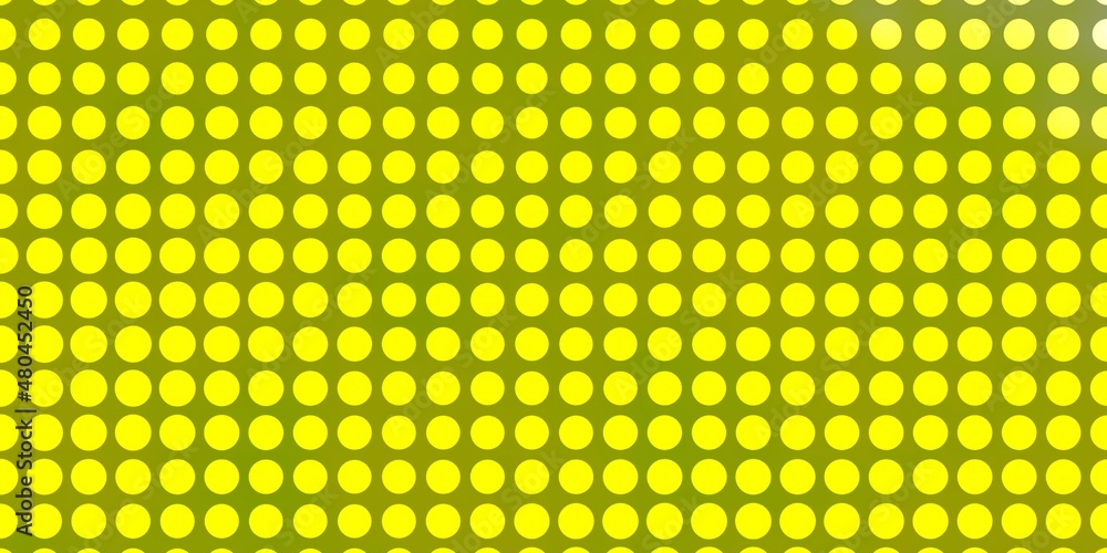 Light Green, Yellow vector texture with circles. Light Green, Yellow vector texture with circles.