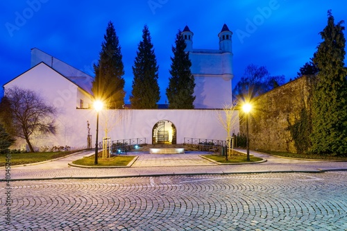 Novy Jicin. City castle at dawn. East Moravia. Europe.