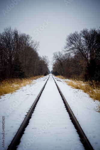 Railroad Tracks in Winter © Bitfox Visual