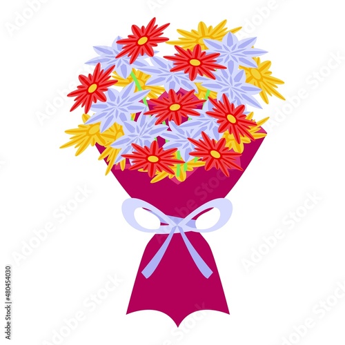 Wedding bouquet icon isometric vector. Gift flower