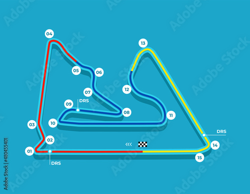 Race tracks, circuit for motorsport and auto sport. Bahrain.  photo