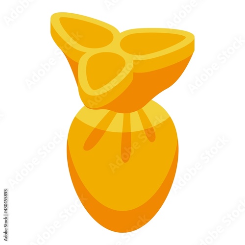 Ravioli food icon isometric vector. Italian pasta