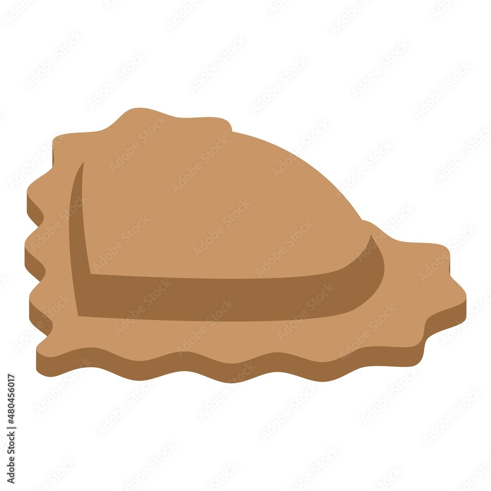 Heart ravioli icon isometric vector. Italian pasta Heart ravioli icon isometric vector. Italian pasta