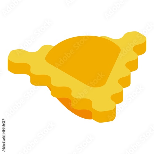 Dough ravioli icon isometric vector. Food cuisine