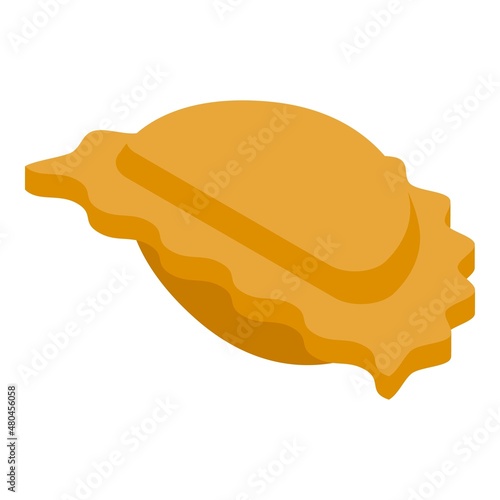 Cook ravioli icon isometric vector. Italy food