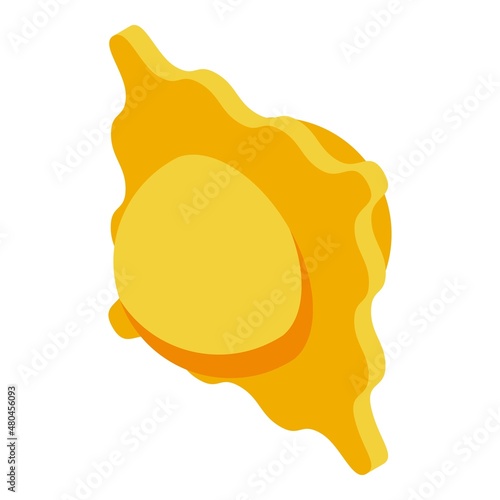 Ravioli manti icon isometric vector. Pasta food