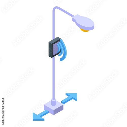 Street road sensor icon isometric vector. Car traffic