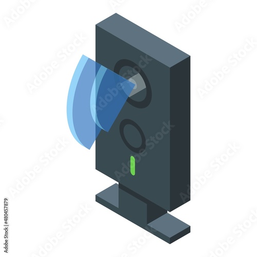 Drive sensor icon isometric vector. Car traffic