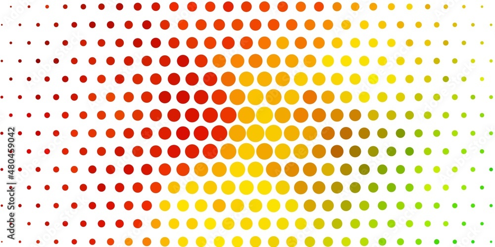 Light Green, Yellow vector pattern with circles. Light Green, Yellow vector pattern with circles.