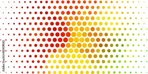 Light Green, Yellow vector pattern with circles.