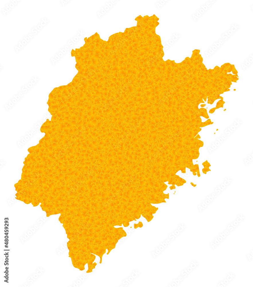 Vector Gold Map Of Fujian Province Map Of Fujian Province Is Isolated vector-gold-map-of-fujian-province-map-of-fujian-province-is-isolated