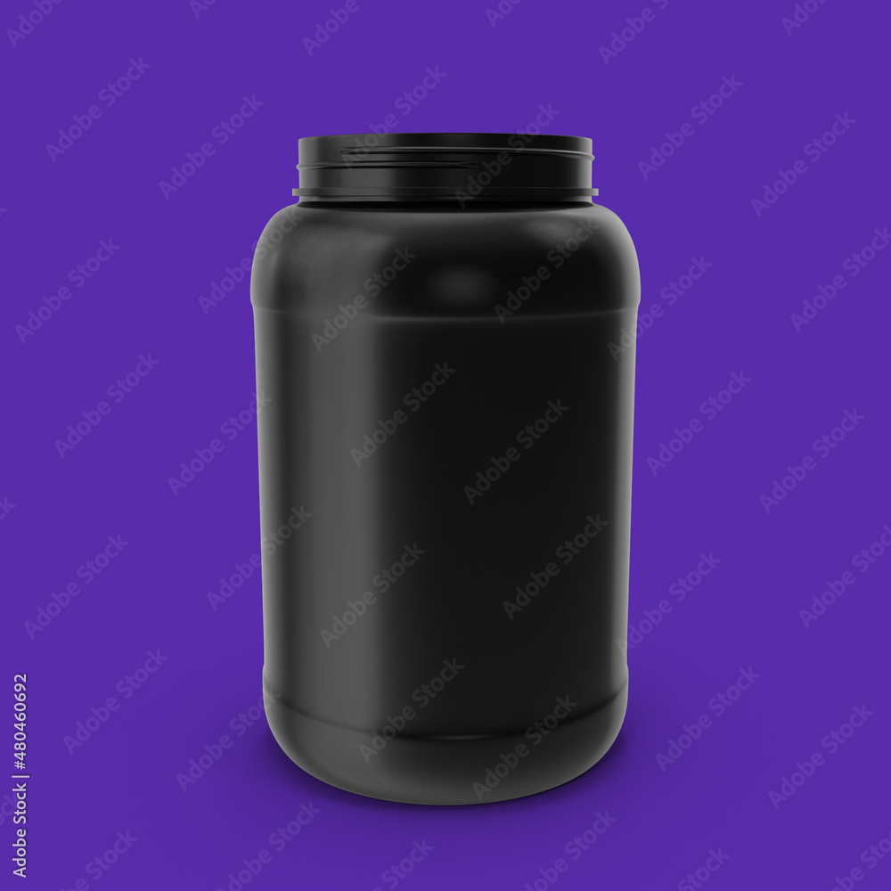 3d rendering mock up plastic protein container 3d rendering mock up plastic protein container