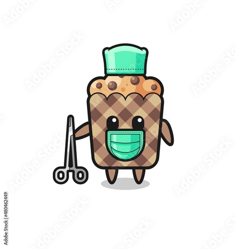 surgeon muffin mascot character