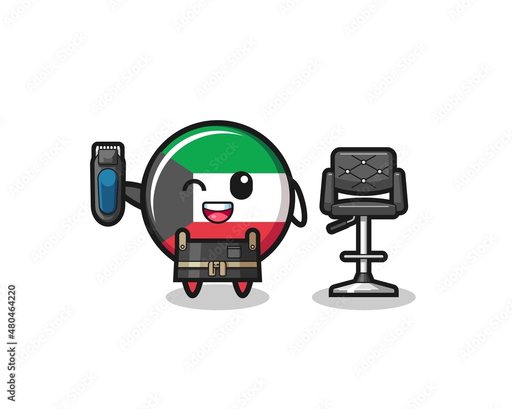 kuwait flag barbershop is holding a trimer kuwait flag barbershop is holding a trimer
