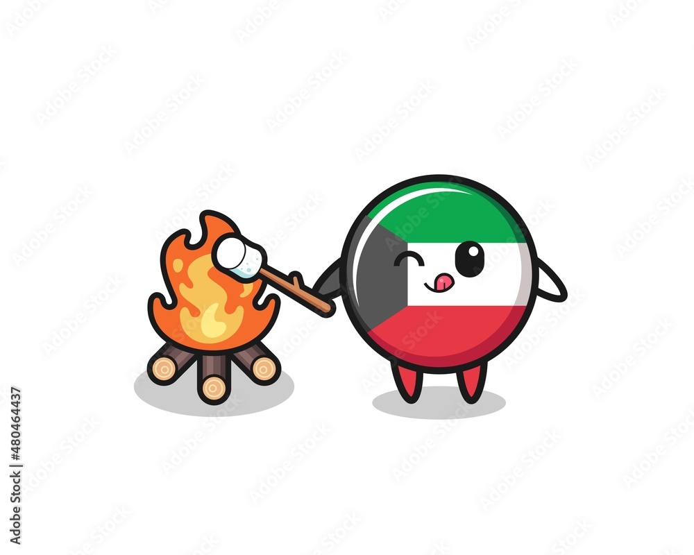kuwait flag character is burning marshmallow kuwait flag character is burning marshmallow