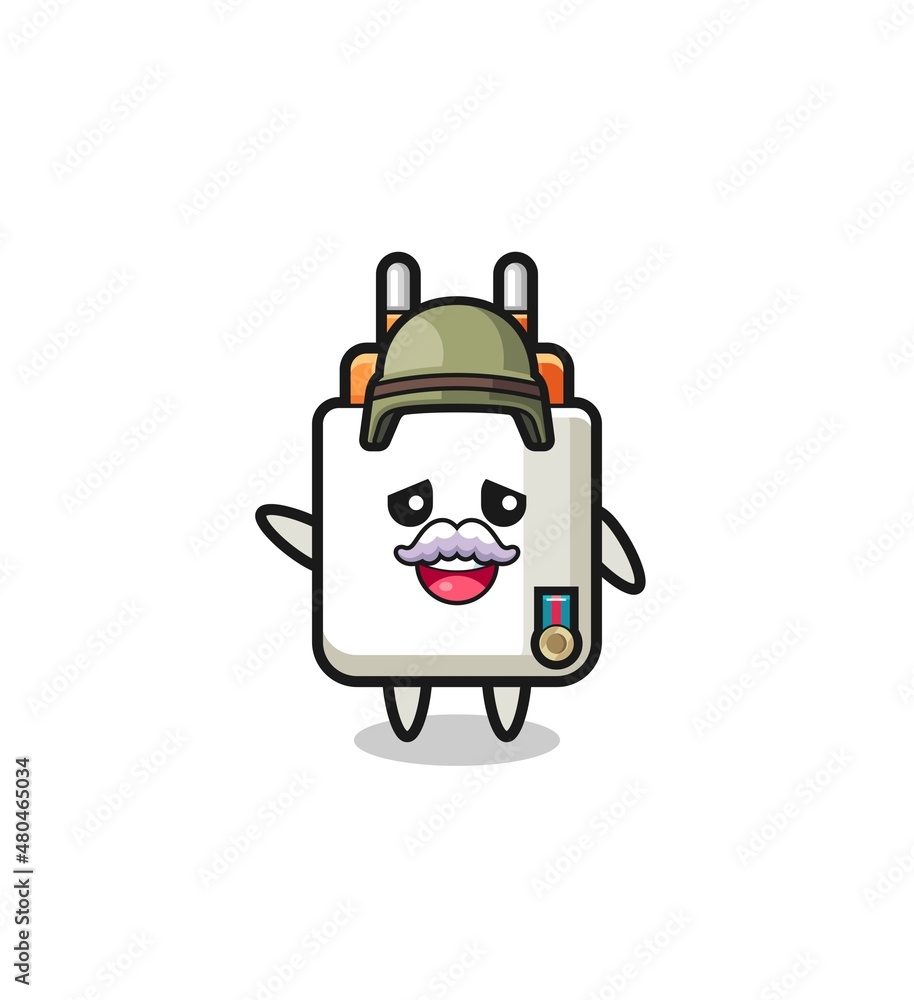 cute power adapter as veteran cartoon cute power adapter as veteran cartoon