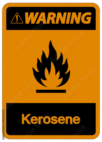 Warning Kerosene Symbol Sign On White Background