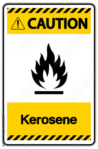 Caution Kerosene Symbol Sign On White Background