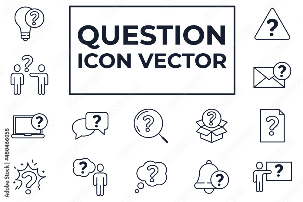 Set of question icon. question pack symbol template for graphic and web design collection logo vector illustration