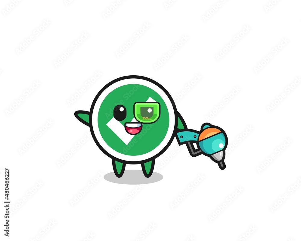 check mark cartoon as future warrior mascot check mark cartoon as future warrior mascot