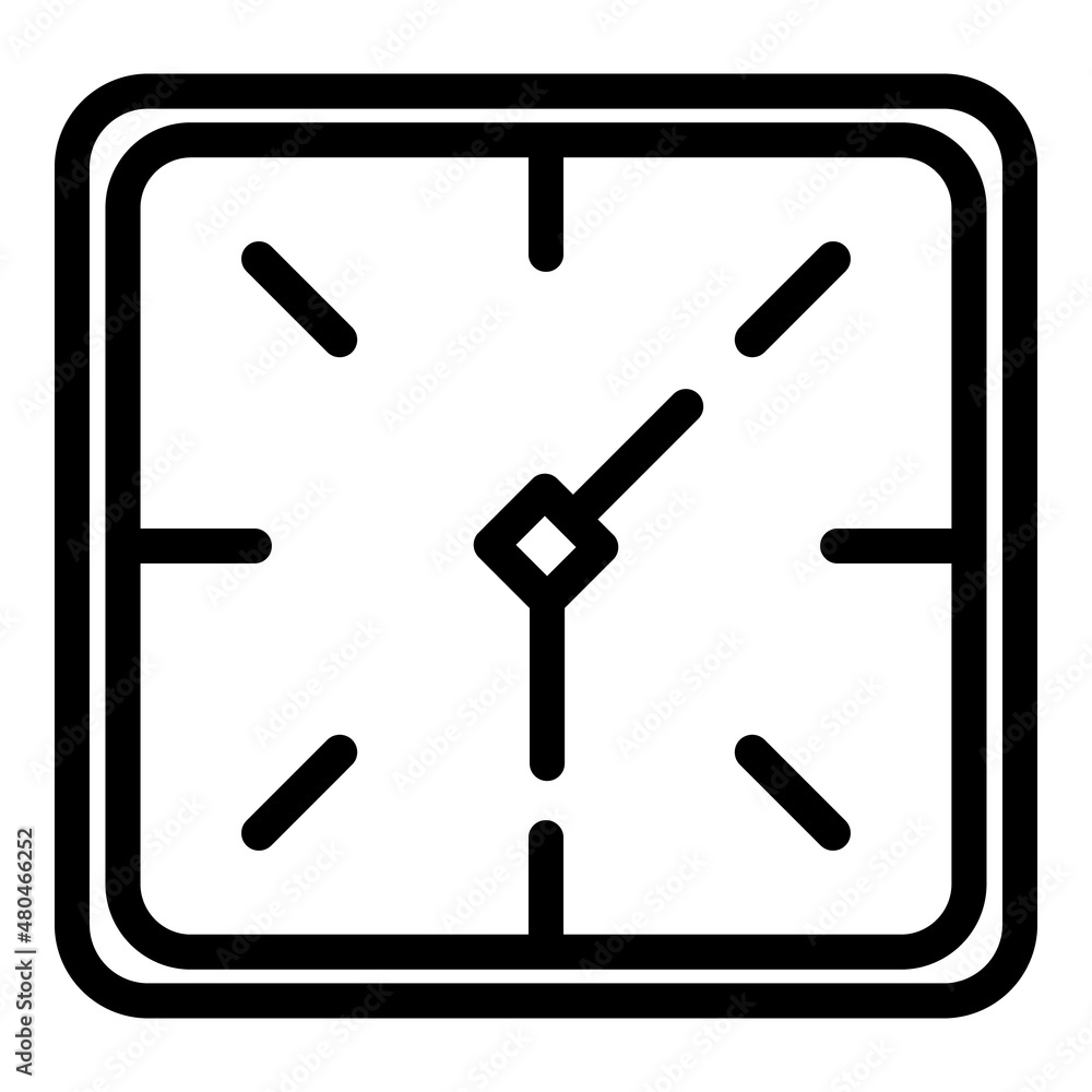 Wall clock icon outline vector. Time zone Wall clock icon outline vector. Time zone