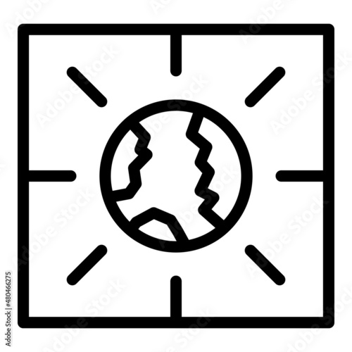 Travel time zone icon outline vector. World clock