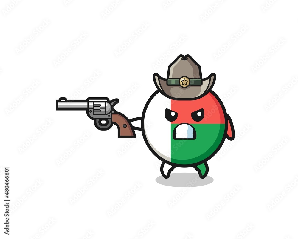 the madagascar flag cowboy shooting with a gun the madagascar flag cowboy shooting with a gun